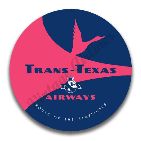 Trans Texas Airways 1960's Vintage Magnets