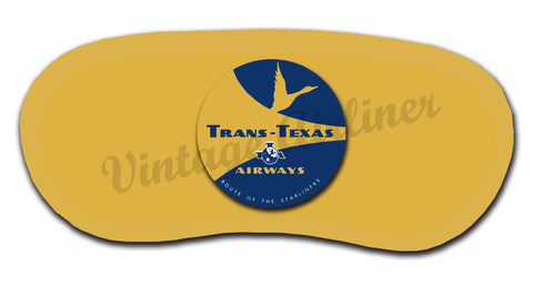 Trans Texas Airways Yellow Bag Sticker Sleep Mask
