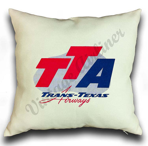 Trans-Texas Airways Pillow Case Cover