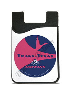 Trans-Texas Airways 1960's Red Bag Sticker Card Caddy