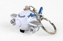 Alaska Airline Keychain W/Light & Sound New Livery
