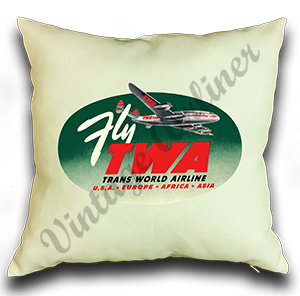 TWA Fly TWA Bag Sticker Linen Pillow Case Cover