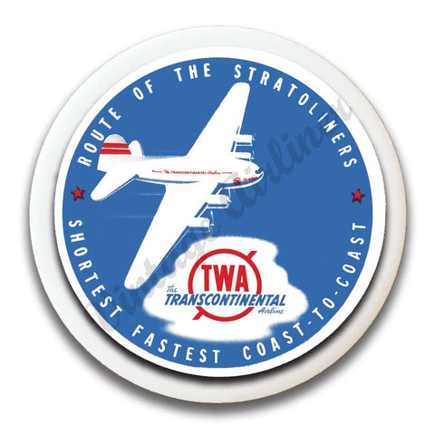 TWA 1940's Route of the Stratoliner Magnets