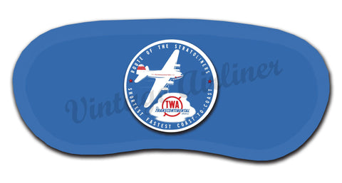 TWA 1940's Route of the Stratoliner Bag Sticker Sleep Mask