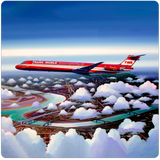 TWA Wings of Pride MD-83 Coaster by Rick Broome