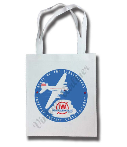 TWA 1940's Route of the Stratoliner Tote Bag