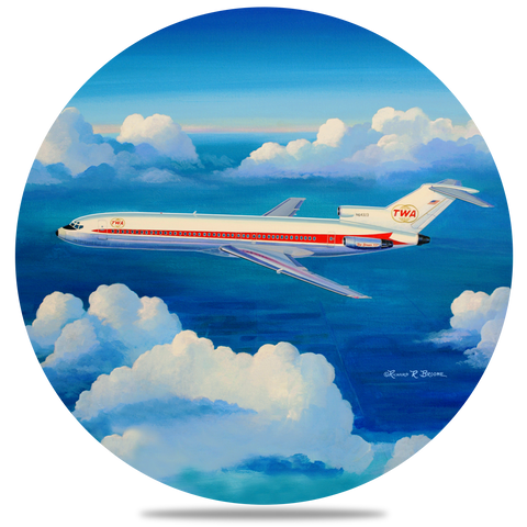 TWA 727 Round Coaster by Rick Broome