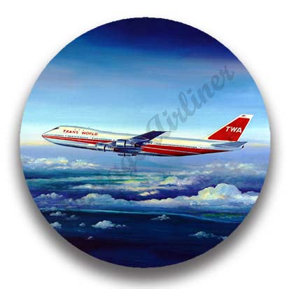 TWA 747 by Rick Broome Magnets