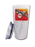 TWA 1930's Coast to Coast Bag Sticker Tumbler