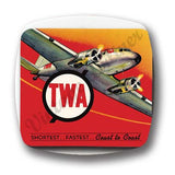 TWA 1930's Coast to Coast Magnets