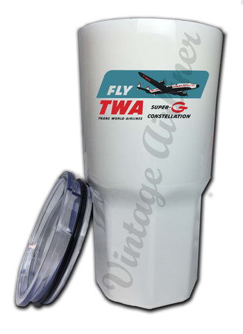 TWA 1950's Super G Connie Bag Sticker Tumbler