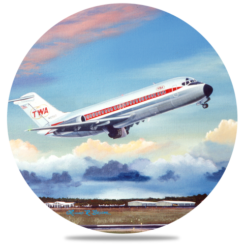 TWA DC9 Round Coaster by Rick Broome