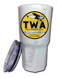 TWA 1930's Fokker F-10 Bag Sticker Tumbler