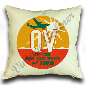 TWA QV in the Sun Bag Sticker Linen Pillow Case Cover