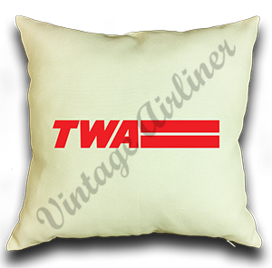 TWA Red Logo with Lines Linen Pillow Case Cover