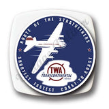 TWA 1940's Dark Blue Route of the Statoliner Magnets