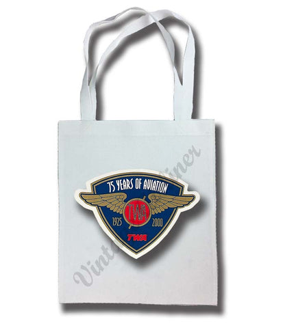 TWA 75 Years of Aviation Cover Tote Bag