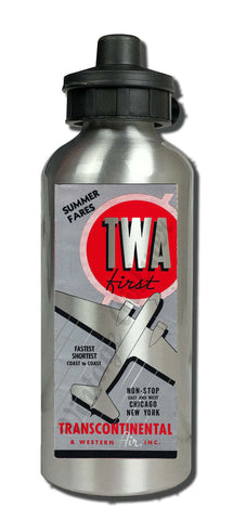 TWA First Vintage Aluminum Water Bottle