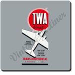 TWA First Vintage Coaster