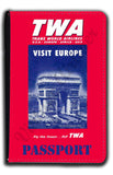 TWA Visit Europe Vintage Passport Case