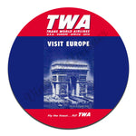 TWA Visit Europe Vintage Mousepad