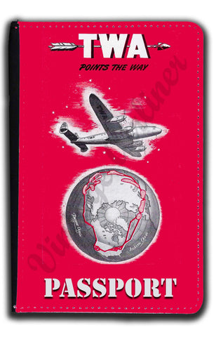 TWA Points The Way Vintage Passport Case
