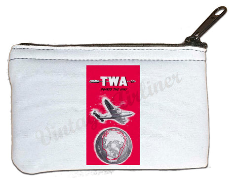 TWA Points The Way Vintage Rectangular Coin Purse