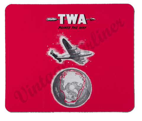 TWA Points The Way Vintage Mousepad