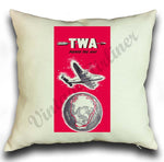 TWA Points The Way Vintage Pillow Case Cover