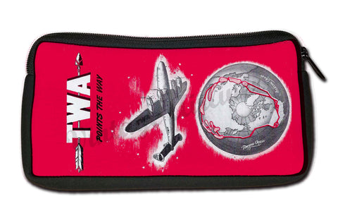 TWA Points The Way Vintage Travel Pouch