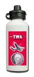 TWA Points The Way Vintage Aluminum Water Bottle