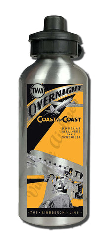 TWA Overnight Vintage Aluminum Water Bottle