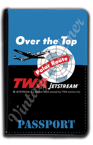 TWA Over the Top Bag Sticker Passport Case