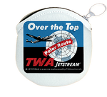TWA Over the Top Bag Sticker Round Coin Purse