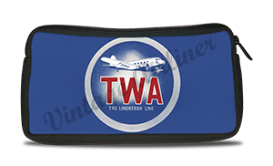 TWA DC-2 Lindbergh Line Bag Sticker Travel Pouch