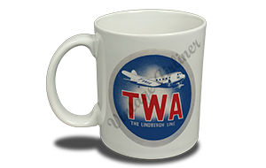 TWA DC-2 Lindbergh Line Bag Sticker  Coffee Mug