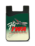TWA 1950's Fly TWA Bag Sticker Card Caddy