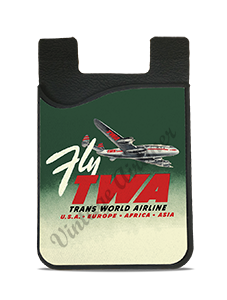 TWA 1950's Fly TWA Bag Sticker Card Caddy