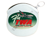 TWA FLY TWA Bag Sticker Round Coin Purse