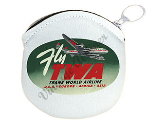 TWA FLY TWA Bag Sticker Round Coin Purse