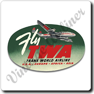 Fly TWA Square Coaster