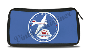 TWA 1940's Route of the Stratoliner Bag Sticker Travel Pouch