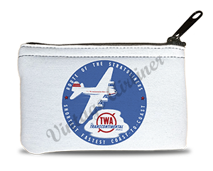 TWA Route of the Stratoliner Bag Sticker Rectangular Coin Purse