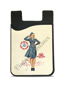 TWA 1940's Petty Girl Card Caddy