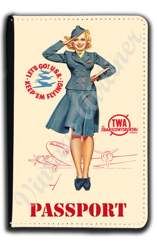 TWA Petty Girl Passport Case