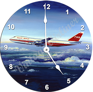 TWA 747 Wall Clock
