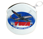 TWA Blue Connie Bag Sticker Round Coin Purse