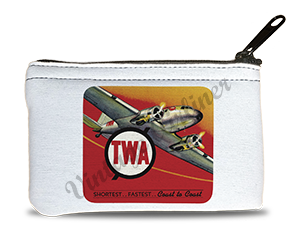 TWA Coast to Coast Bag Sticker Rectangular Coin Purse