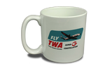 TWA Fly TWA Connie Super G Bag Sticker  Coffee Mug