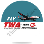 TWA Connie Super G Round Coaster